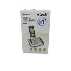 VTech CS6719 DECT 6.0 Cordless Phone with Caller ID/Call Waiting, 1 Handset – Silver/Black