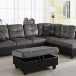 New Sectional And Ottoman 