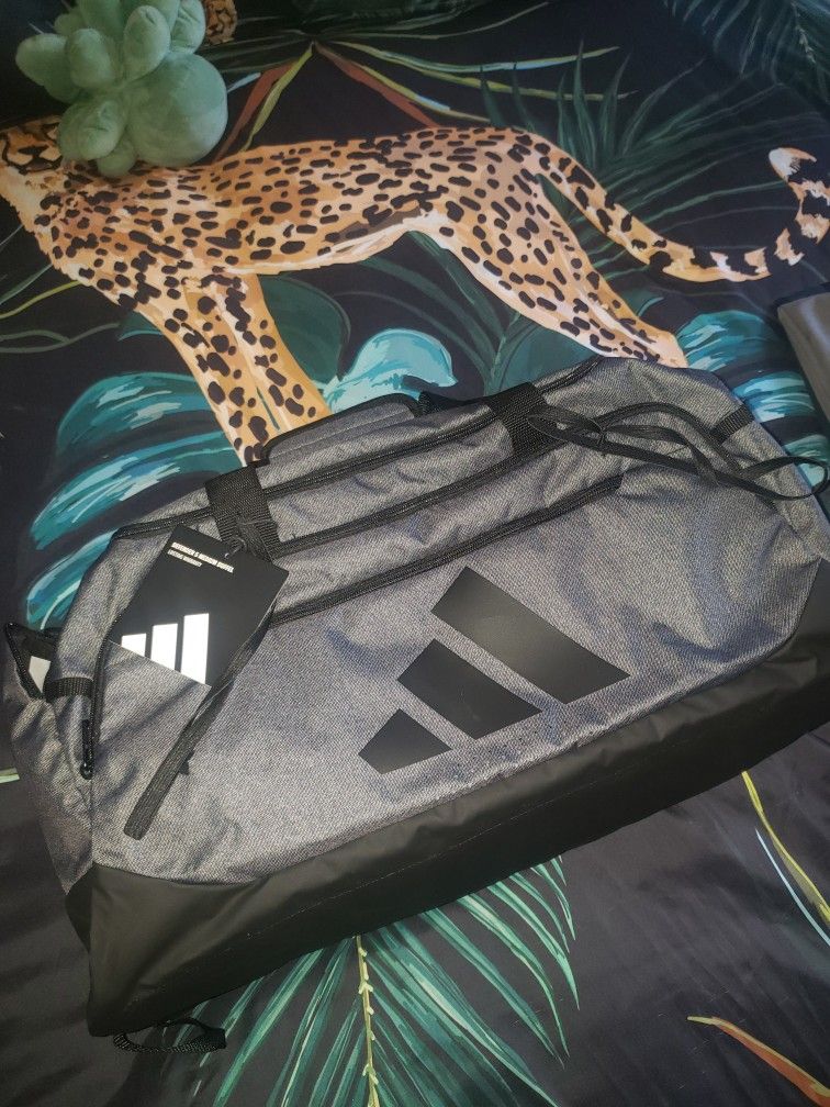 Adidas Duffle Bag Medium Gray And Black 