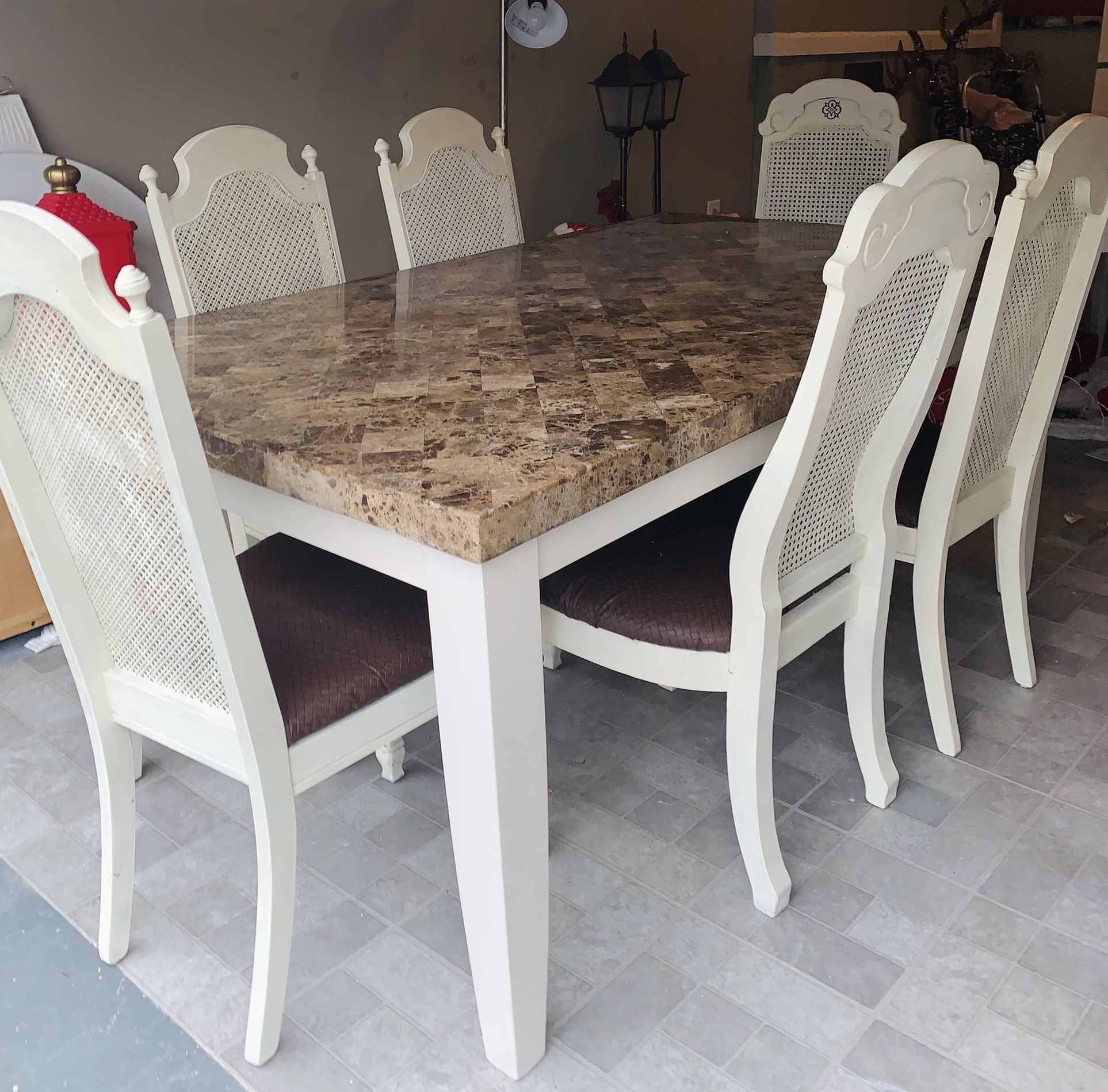 Solid Marble dinning set