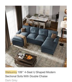 used dark gray couch