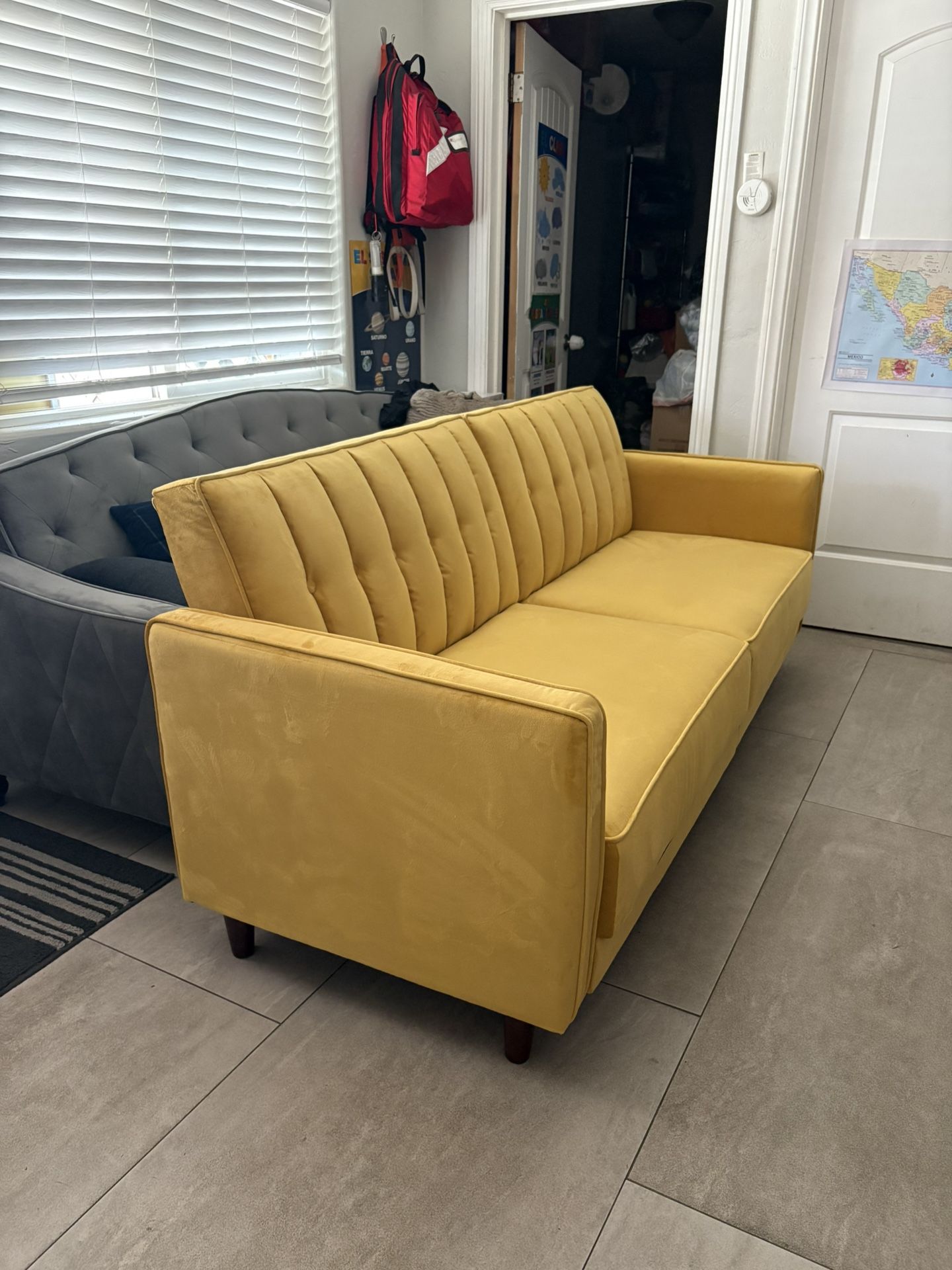 NEW Yellow Futon