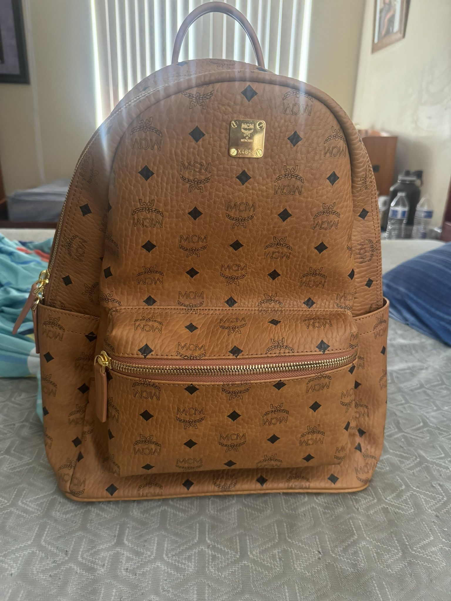 Brand New MCM Cognac Medium Backpack
