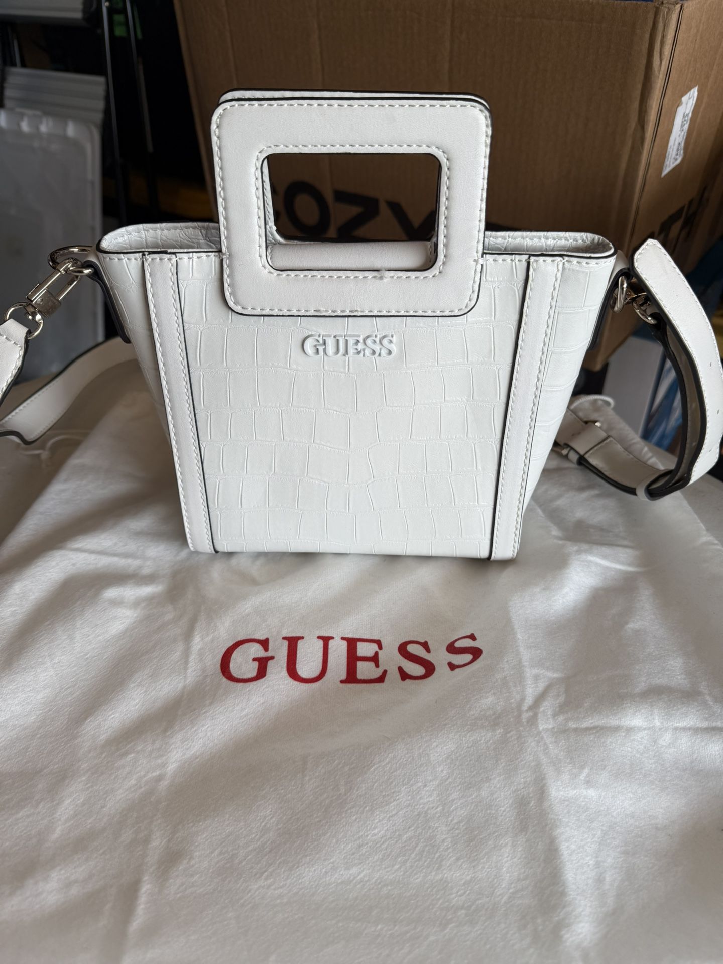 Guess White Purse