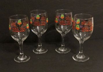WITCH WAY TO THE WINE Halloween Goblet Glasses