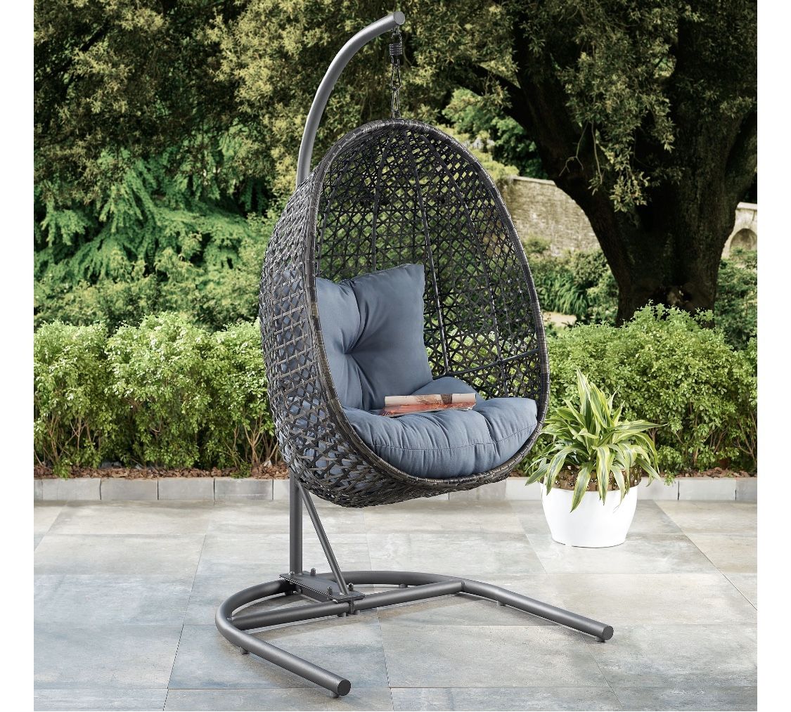 Better Homes & Gardens Lantis Patio Wicker Hanging Chair with Stand and Cushion Brand new !!!!