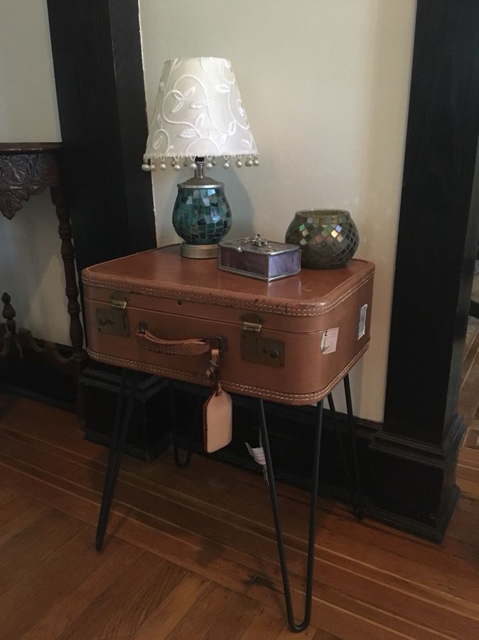 Vintage Suitcase End Table