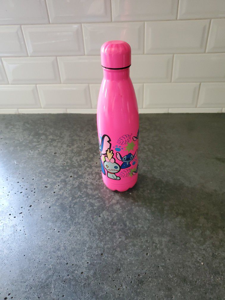 Disney Lelo And Stich Hot Pink Water Bottle Disney Brand 