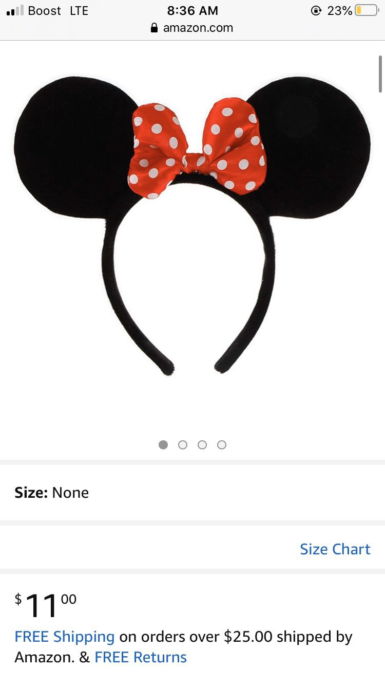 Minnie Mouse Ears Headband Black Red Polka Dot Bow Party Favors Disney Minnie