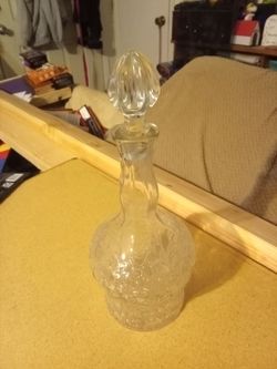 Glass bottle with glass stopper