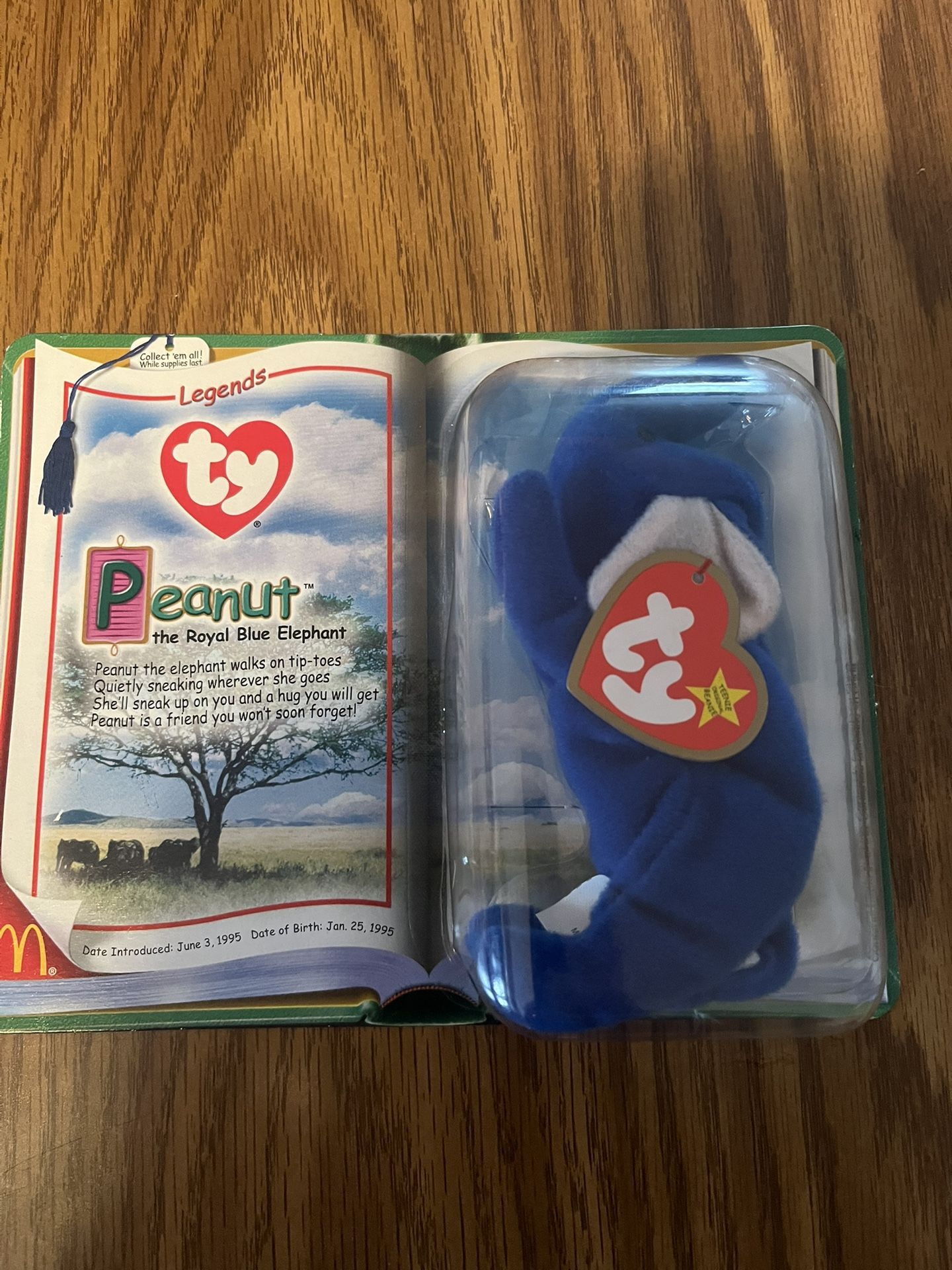 TY Beanie Baby McDonalds Peanut The Elephant Royal Blue & Chilly The Polar Bear