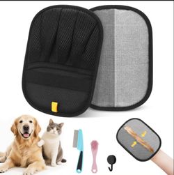 2 Double Sided Electrostatic Pet Hair Remover Gloves