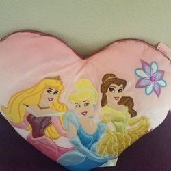 Heart Shaped Disney Princess Pillow