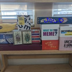 Board Games, Cards, and Books