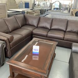 Leather Sofa Loveseat Set 