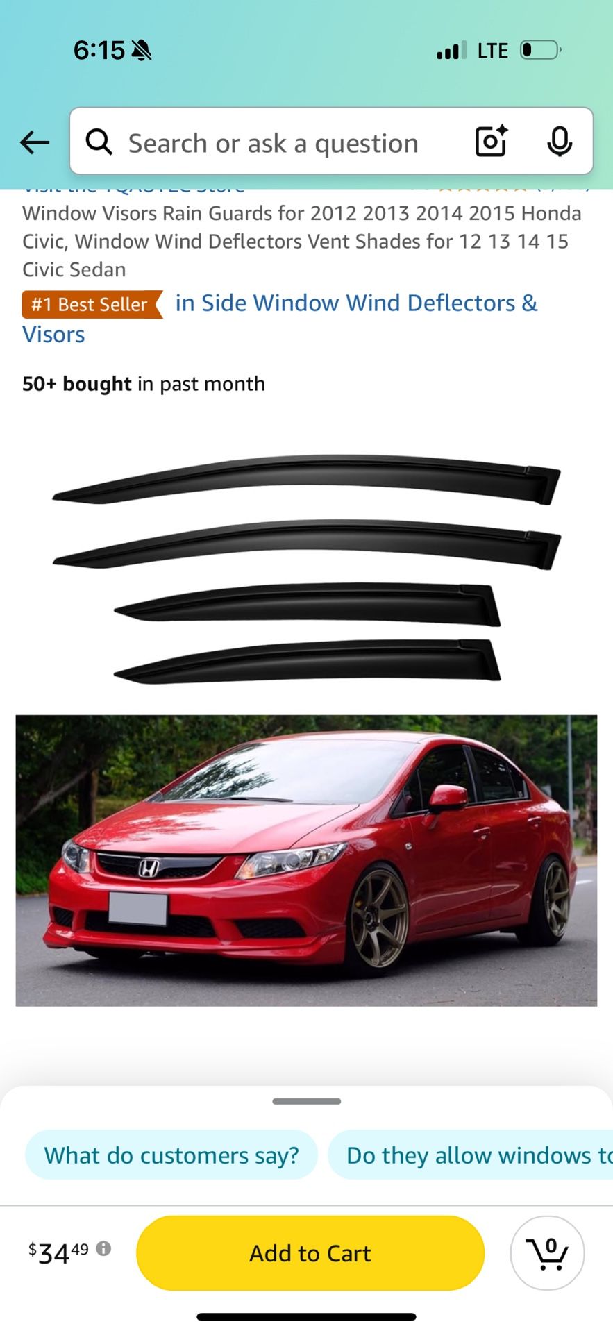 Rain / Vent Visors