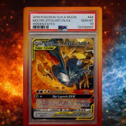 PSA 10 Moltres & Zapdos & Articuno Gx Hidden Fates 