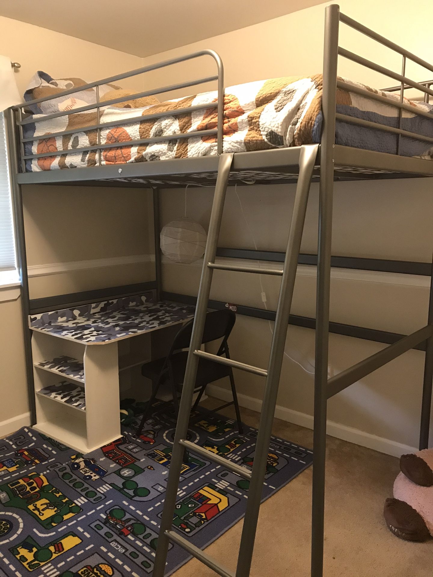 Metal Loft Bed. Twin; just bought now moving