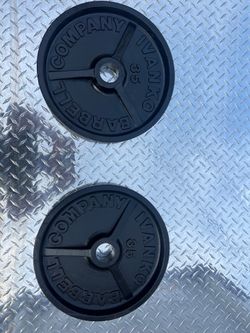 Olympic 2 inch gym plates  35.lbs x 2