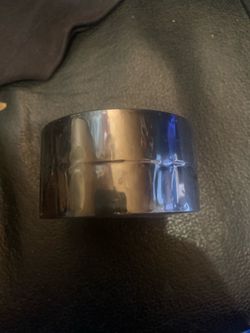 Polished Chrome Metal Cuff Bracelet