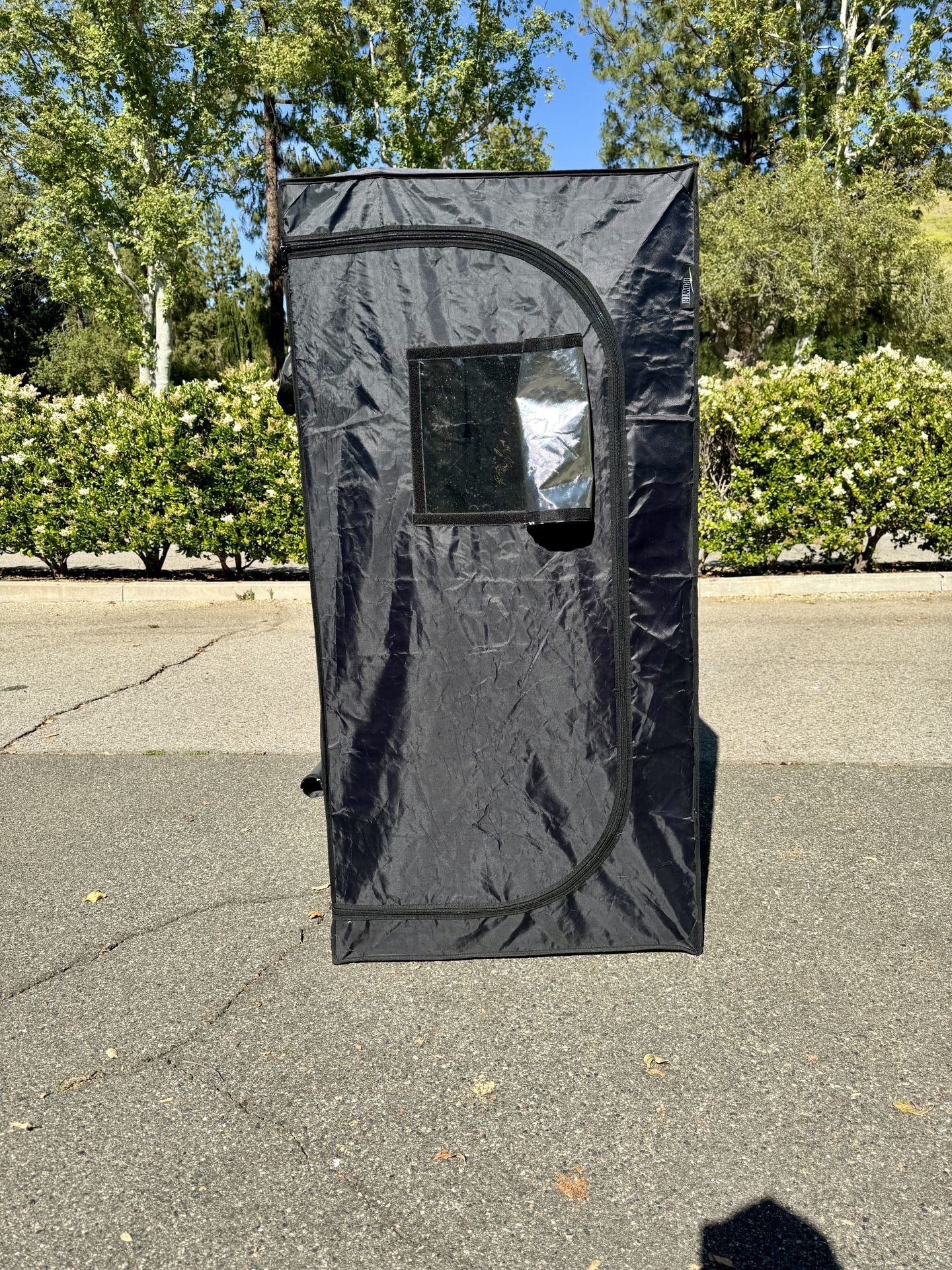 iPower 32" x 32" x 63" Grow Tent Indoor Plant Thick Mylar Reflective Hydroponic System with Floor Tray, Easy to Set, Black