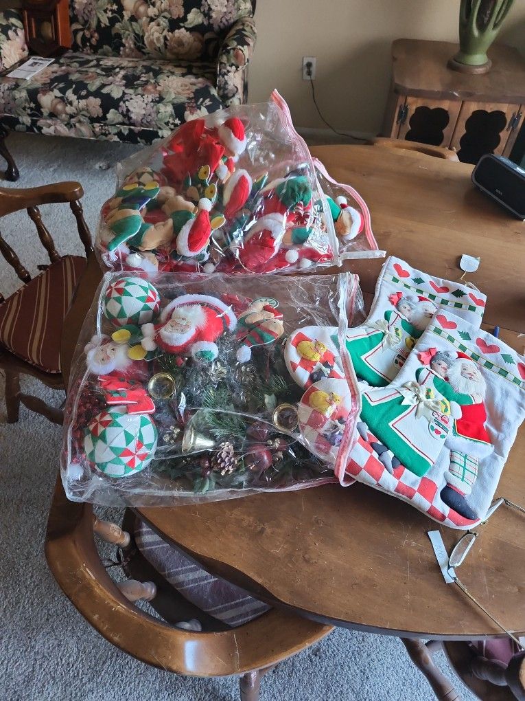 2 Bags Of Christmas Decorations