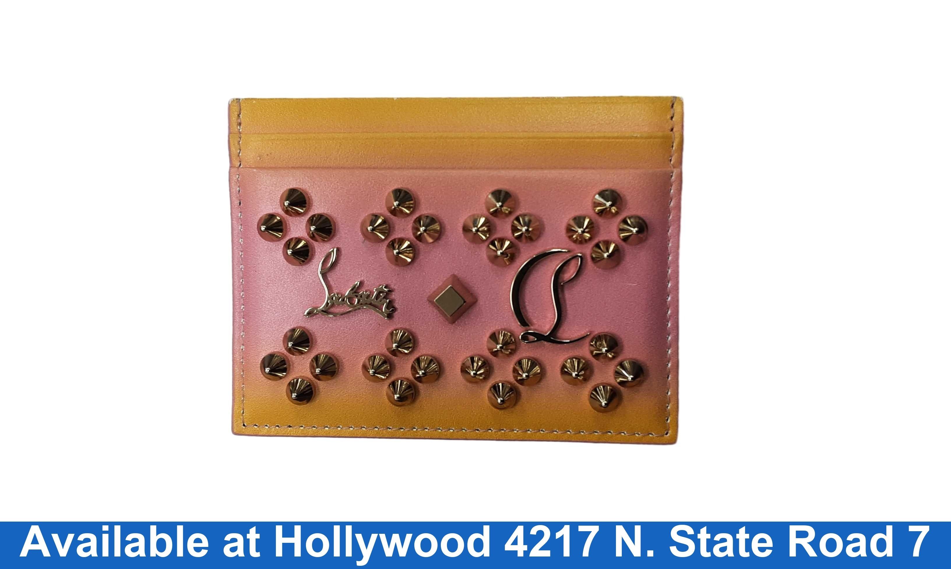Christian Louboutin Kios Card Case Pink Wallet