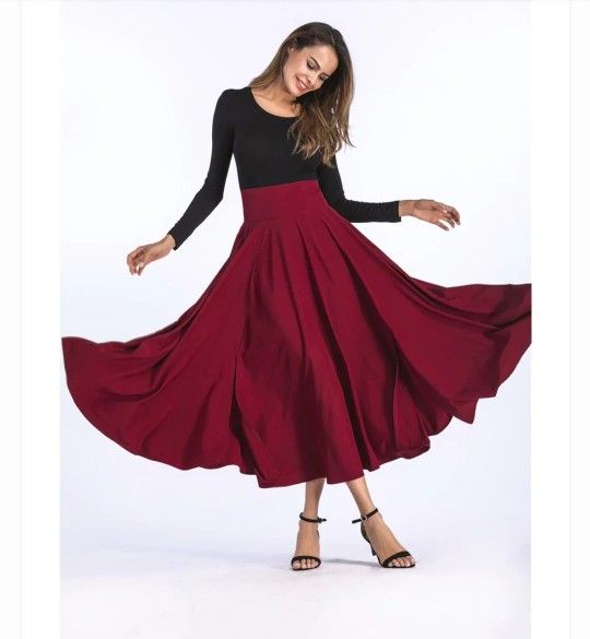 2 Burgundy Skirts & top