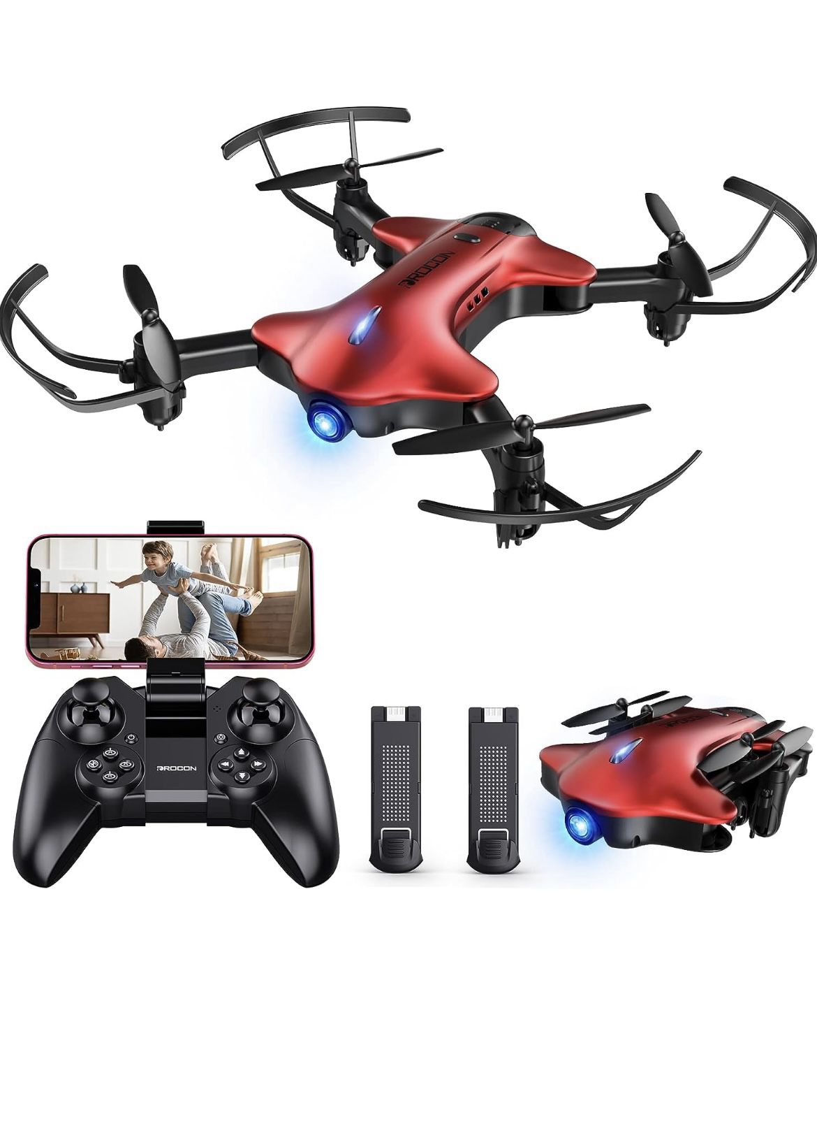 Brand New Drone for Kids, Spacekey FPV Wi-Fi Drone with Camera 1080P FHD, Real-time Video Feed, Great Drone for Beginners, Quadcopter Drone with Altit