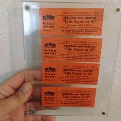 Rare Du Mont Tv Studios1953 Live Show Tickets