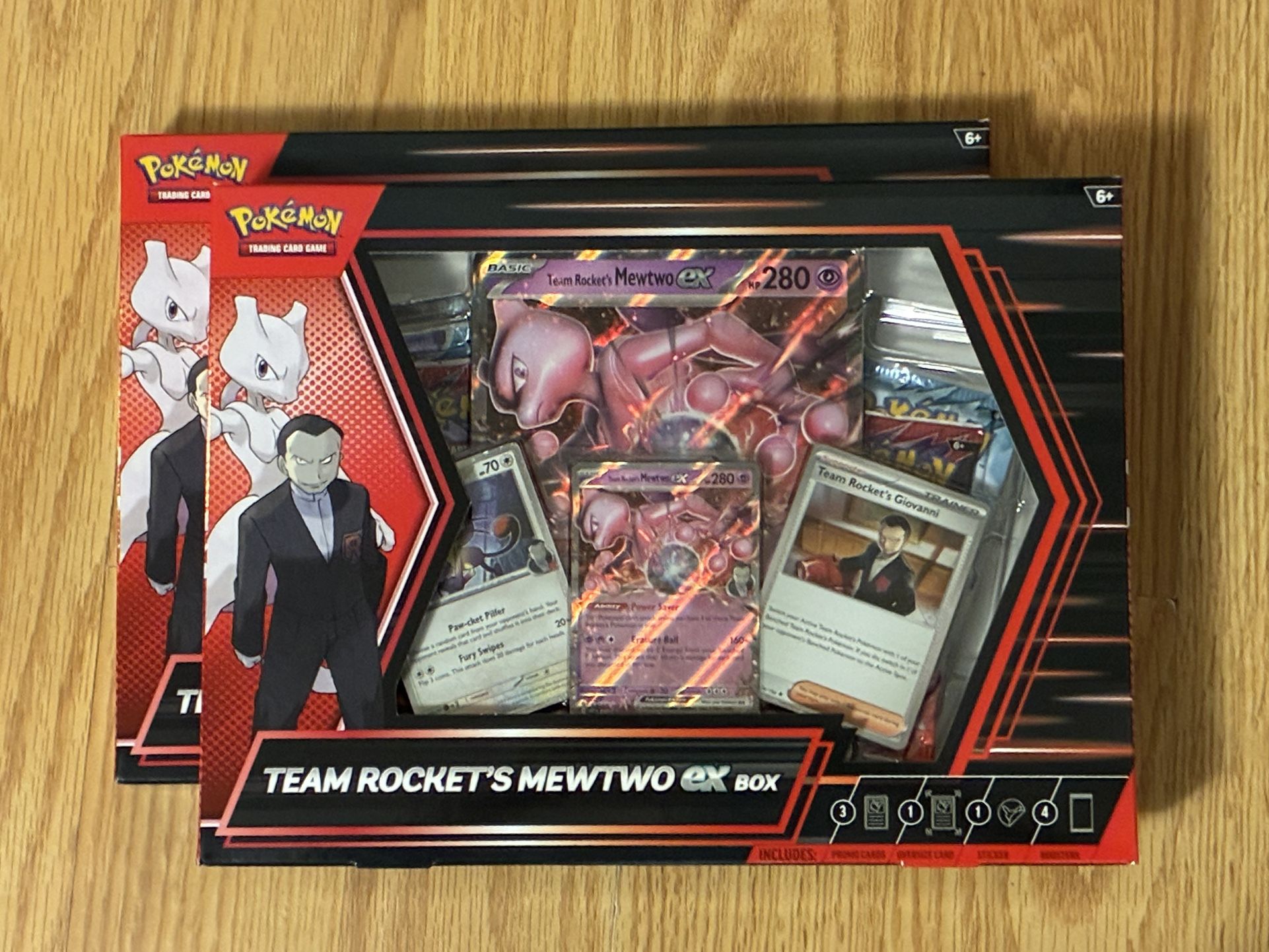 2x Pokemon Scarlet & Violet Destined Rival Team Rockets Mewtwo Ex Box