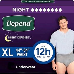 Depends Men XL with Night Defense