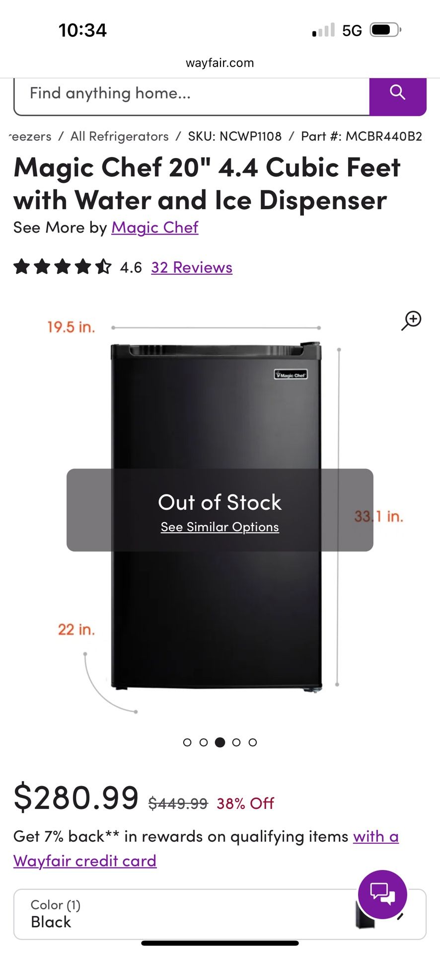 Magic Chef Mini Fridge For Sale!