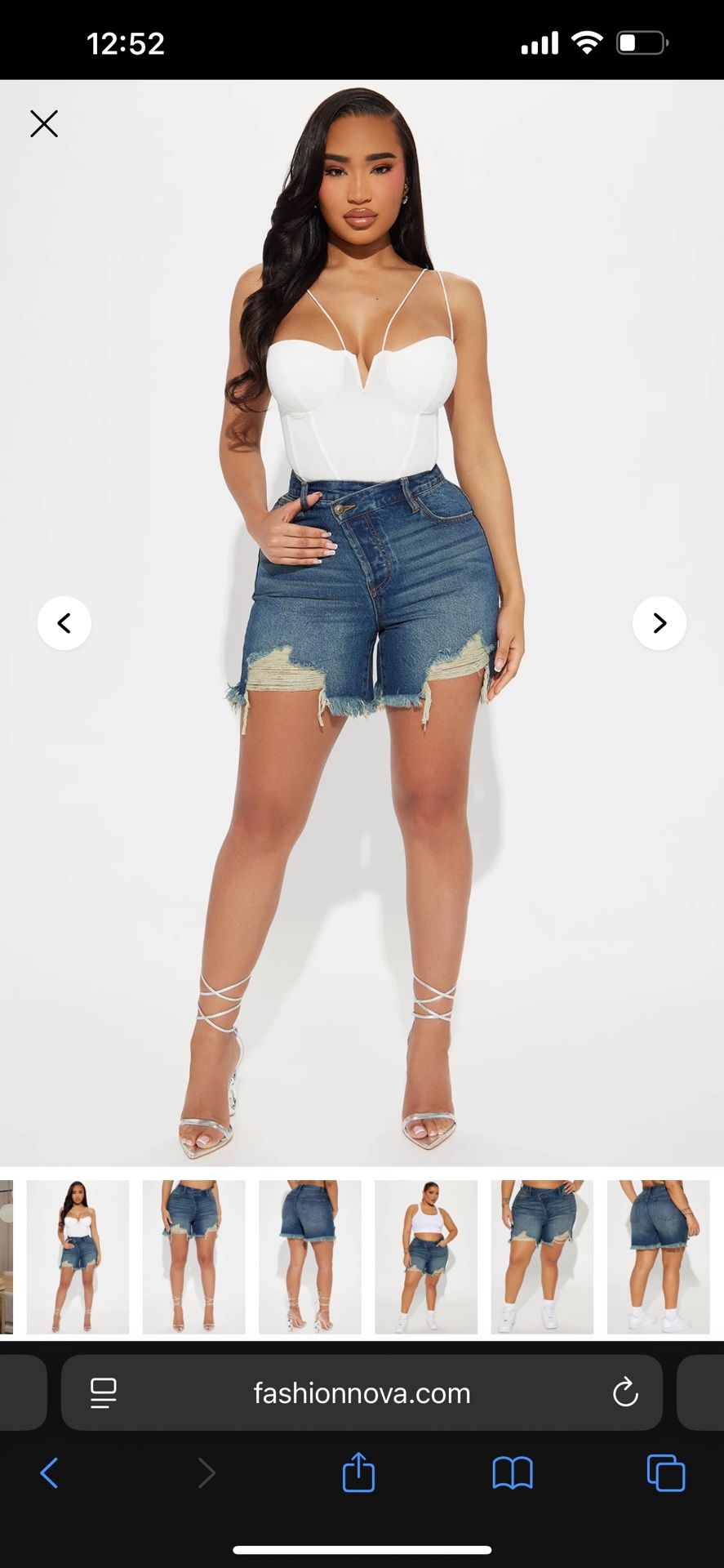 FN Mid thigh Cross Shorts