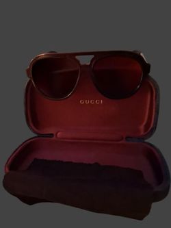 Gucci GG 1631/S Aviator Sunglasses Brown & Black Sunglasses