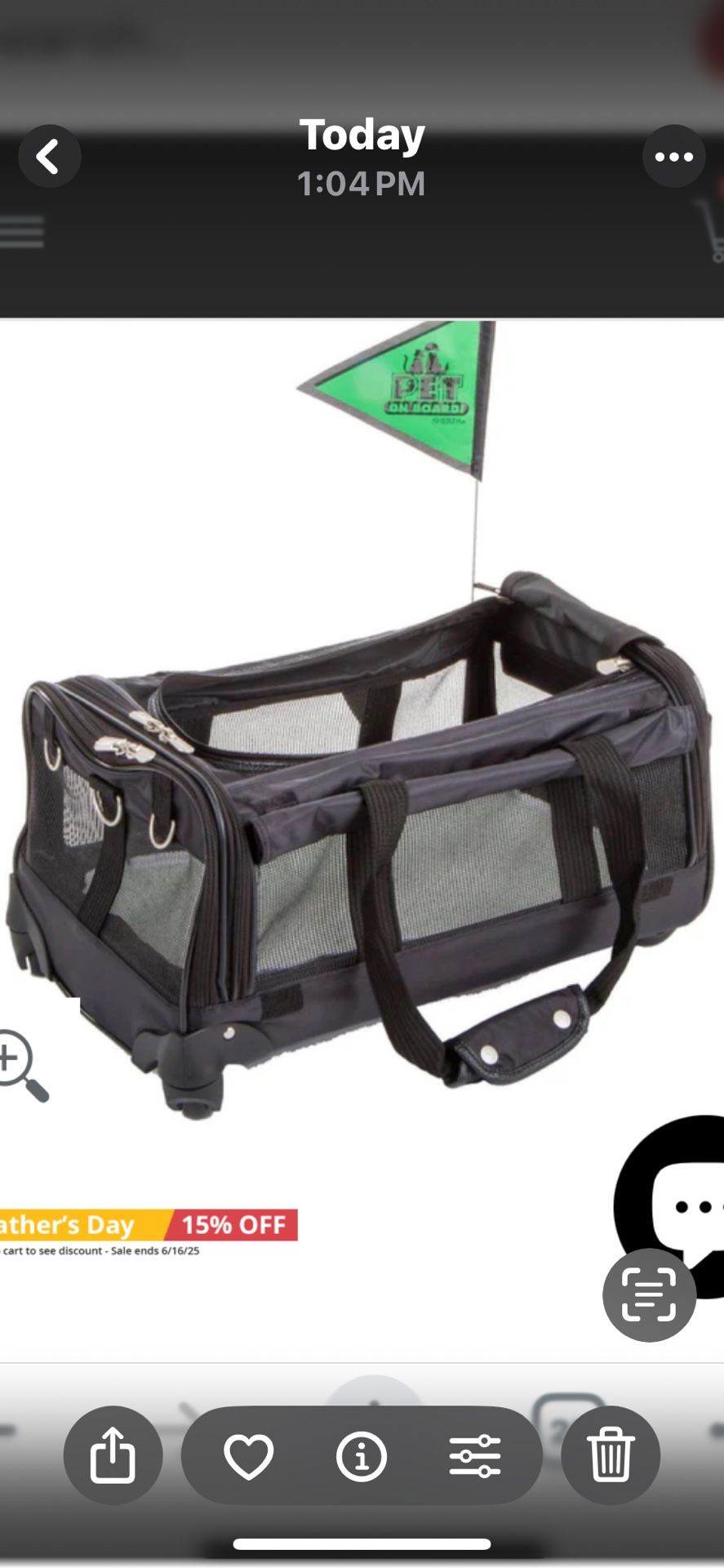 Sherpa Rolling Travel Crate