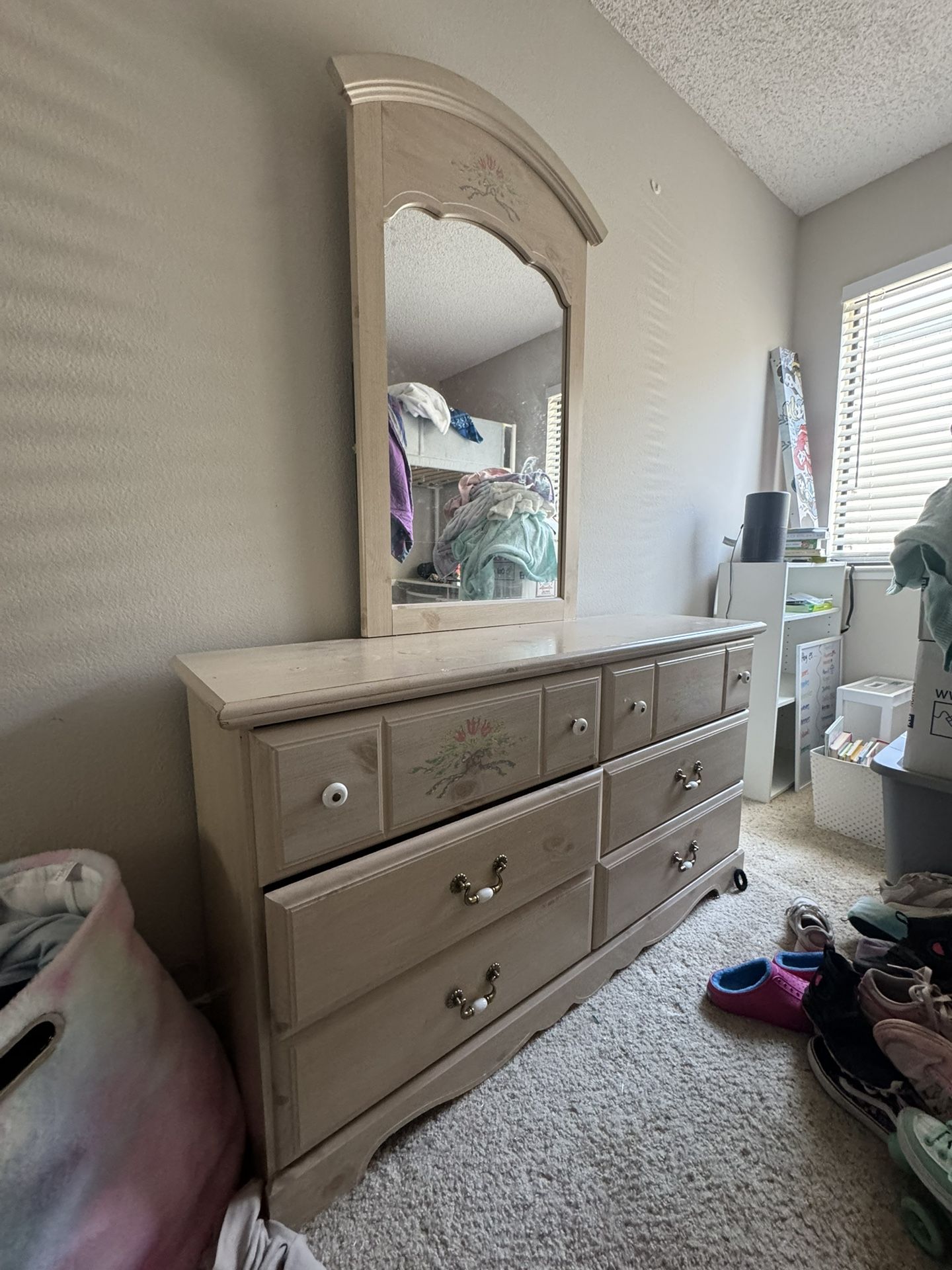 Children Dresser, Desk, Nightstand Combo