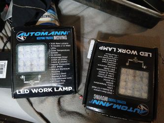 2 Automann LED Work Lights + Wiring Harness Kit (NEW)
