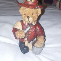 One Resin Firefighter Bear