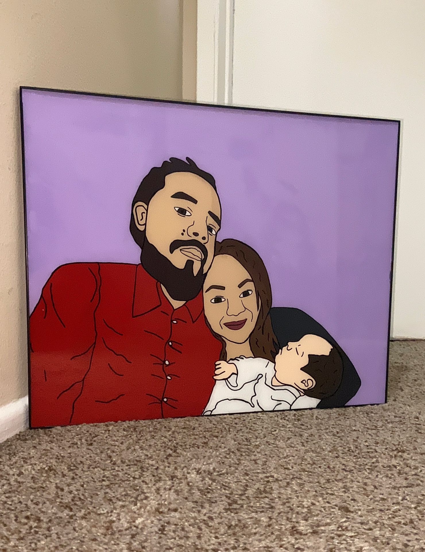 Glass Painting Custom Portraits Of Friends, Family, & Pets. LOCATED IN COVINA