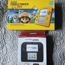 Nintendo 2DS Super Mario Maker Bundle in Yellow/Red