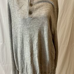 Express Unisex Gray Open Front Button Up Sweater Cardigan Pullover Sz XL