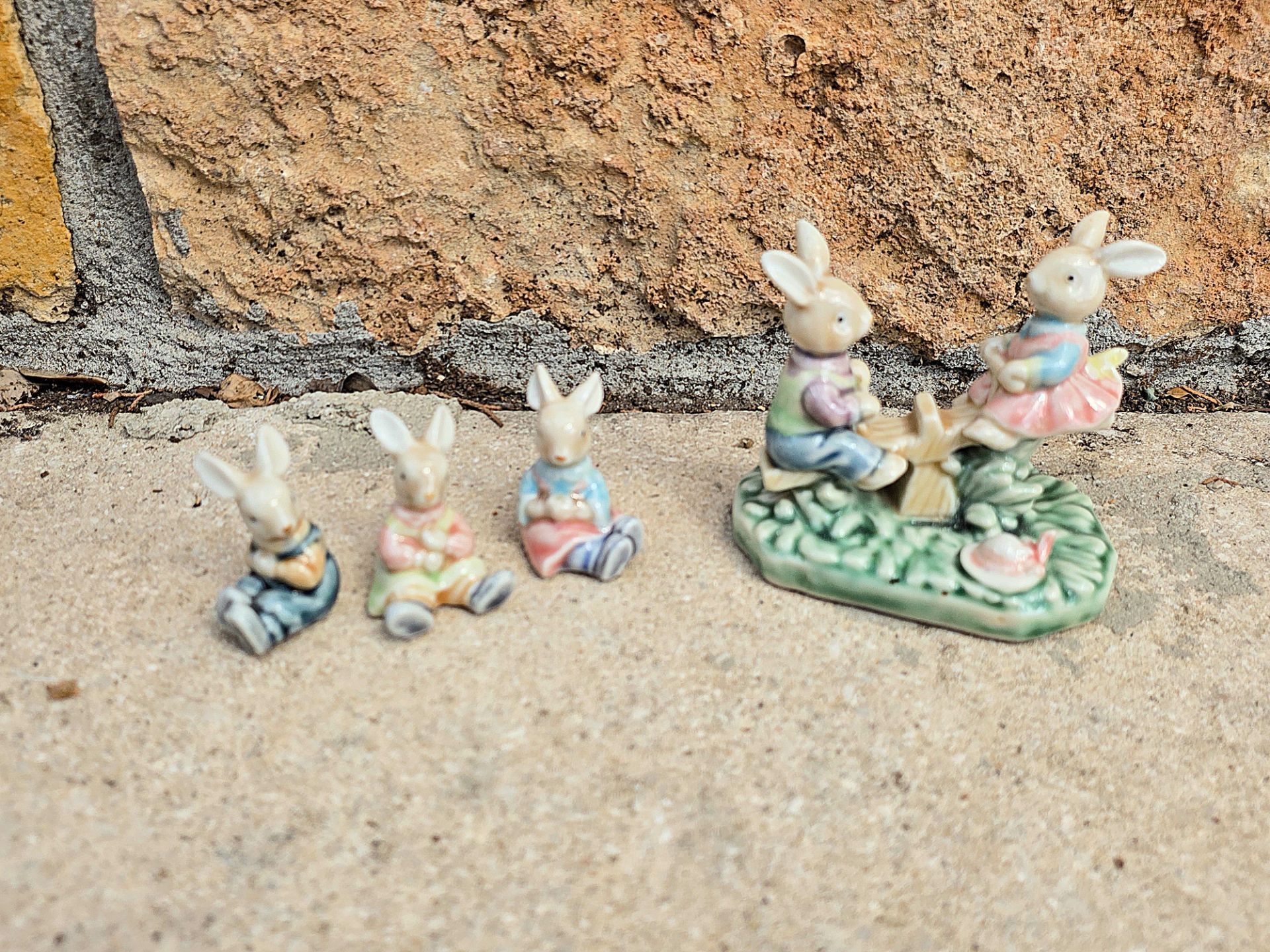 Ceramic Bunny Figurines