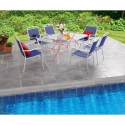 Mainstays Sand Dune 7-Piece Patio Chairs-6pc (table not included)