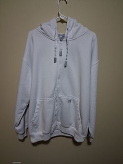 White proclub zip up Size XL , proclub blanco Size XL