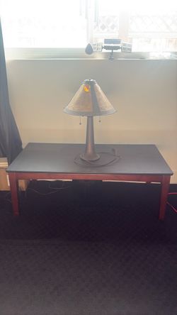 Leather coffee table