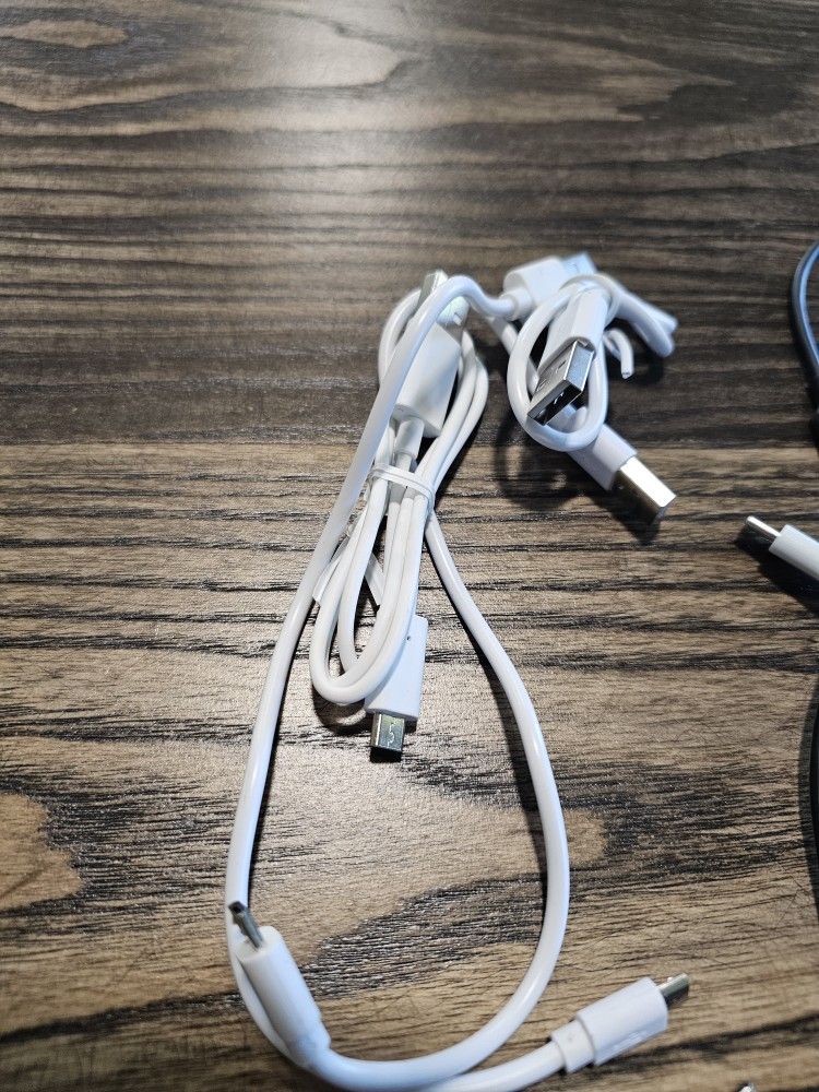 Lot of USB C, Micro USB, HDMI Cable, and ethernet cable different lengths