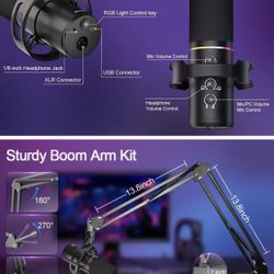 Dynamic Microphone Kit, Podcast Microphone