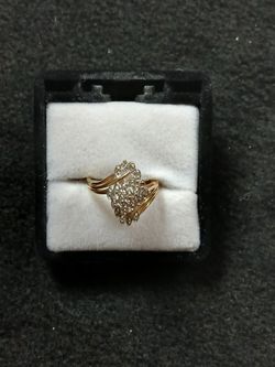 10K Solid Gold Women's Honeycomb Style Ring Sz 5.5