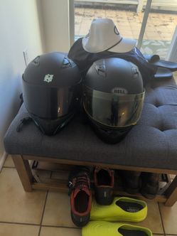 Bell helmet and hax helmet